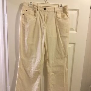 Talbots corduroy white pants. 98% cotton.